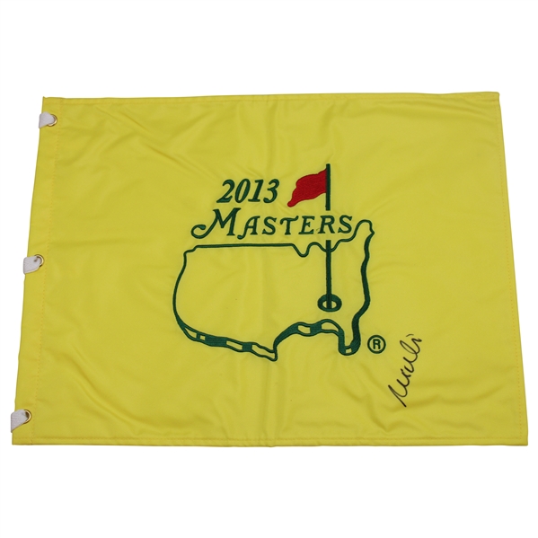 Mike Weir Signed 2013 Masters Tournament Embroidered Flag JSA ALOA