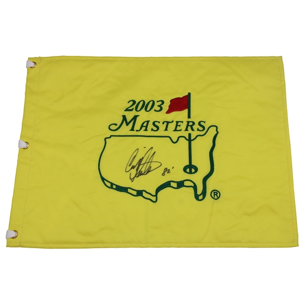 Craig Stadler Signed 2003 Masters Embroidered Flag w/Year Won Notation JSA ALOA