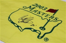 Craig Stadler Signed 2003 Masters Embroidered Flag w/Year Won Notation JSA ALOA