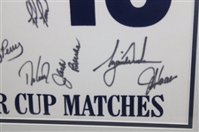 Tiger Woods & Team USA w/Captain Sutton Signed 2004 Ryder Cup at Oakland Hills Flag JSA ALOA