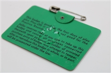 1968 Masters Tournament SERIES Badge #19604 - Bob Goalby Winner