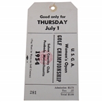 1954 US Womens Open Thursday Ticket - Historic Win by Babe Zaharias