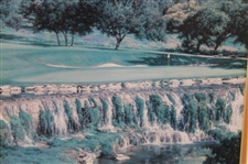 'Cascading Falls At Seven' Larry Dyke Lithograph w/ COA - Framed