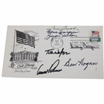 Palmer, Watson, Hogan, Nelson, Sarazen & Snead Signed White House First Day Of Issue JSA ALOA