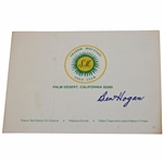Ben Hogan Signed Shadow Mountain Golf Club Scorecard JSA ALOA