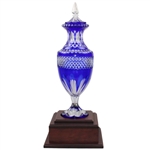 Champion Jan Stephenson's 2000 Hy-Vee Classic Cut Glass Cristallo Trophy On Plinth