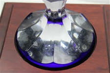 Champion Jan Stephenson's 2000 Hy-Vee Classic Cut Glass Cristallo Trophy On Plinth