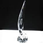 Champion Jan Stephenson's 1983 JC Penney Classic Large Glass Sail Trophy (w/ Fred Couples)