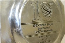 Walter Hagen Invitational Golf Tournament Commemorative Pewter Plate-1985