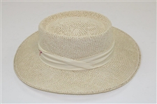 Greg Norman's Personal New Shark Logo Tan Straw Gambler Hat - Unworn