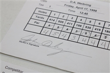 Furyk, Zoeller, Daly & Five (5) Others Signed 1998 MCI Classic Tournament Used Scorecards