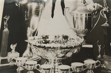 Arnold Palmer in Coast Guard Uniform w/Amateur Trophies Wilson Sportpix Photo