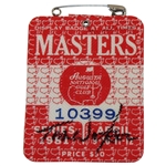 Tom Watson Signed 1981 Masters Tournament SERIES Badge #10399 JSA ALOA