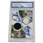 Gary Player & Nick Price Signed Upper Deck Front 9 Fabric Card PSA/DNA Auto Authentic