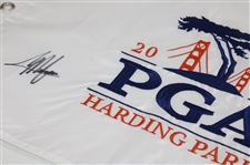 Colin Morikawa Signed 2020 PGA Championship at Harding Park Flag JSA ALOA