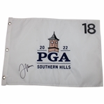 Justin Thomas Signed 2022 PGA Championship at Southern Hills Flag JSA ALOA