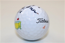 Tony Finau Signed Masters Logo Golf Ball JSA ALOA