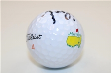 Tony Finau Signed Masters Logo Golf Ball JSA ALOA
