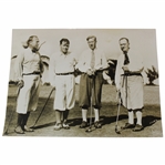 1927 Bobby Jones Golf Foursome with His Father Exceptional Original Photo