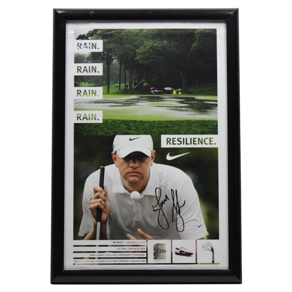 Lucas Glover Signed Nike Resilience Ad - Framed JSA ALOA