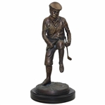 Classic Golfer in Plus Fours Breaking Golf Club Over Knee SF Bay Trading Statue