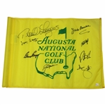 Jack Nicklaus & Seven (7) other Masters Champs Signed Augusta National GC Course Flag JSA ALOA