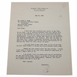 Bobby Jones Signed 1946 Letter to Rufus Brown FULL JSA #B60836