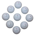 Nine (9) Masters Logo Titleist Practice Golf Balls w/Green Shag Bag