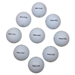 Nine (9) Masters Logo Titleist Practice Golf Balls w/Green Shag Bag