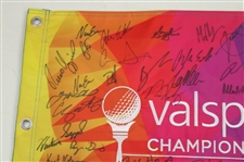 Jordan Spieth (x3), Xander & 50+ PGA Stars Field Signed 2025 Valspar Championship Flag JSA ALOA