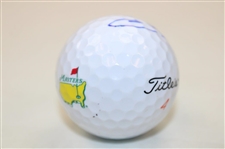 Cameron Young Signed Titleist Masters Logo Golf Ball JSA ALOA