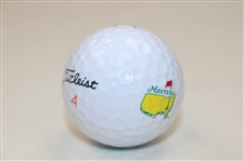 Cameron Young Signed Titleist Masters Logo Golf Ball JSA ALOA