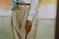 Original Walter Hagen at Oakland Hills Oil Painting Signed by Artist Robert Fletcher - Framed