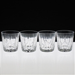 Four (4) Augusta National Golf Club Cut Glass Rocks Glasses