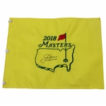 Jack Nicklaus Signed 2018 Masters Embroidered Flag with Years Won Notation JSA ALOA