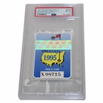 1995 Masters Tournament SERIES Badge #X08715 PSA NM-MT 8 - Tiger Masters Debut