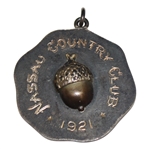 1921 Nassau Country Club Womens Golf Championship Runner Up Sterling Silver Medal