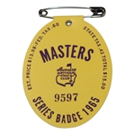 1965 Masters Tournament SERIES Badge #9597 - Jack Nicklaus Winner
