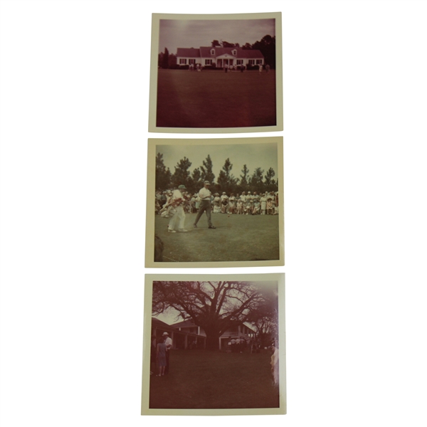 Three (3) 1965 Masters Tournament Original Kodak Photos w/Mamies Cabin & Clubhouse