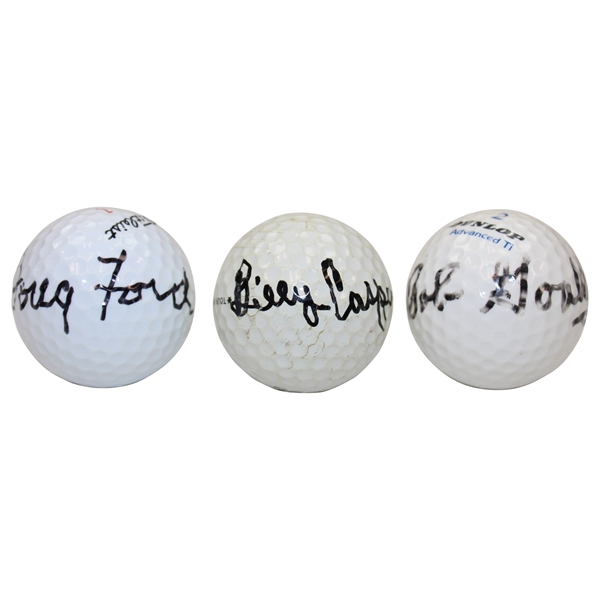 Masters Champs Doug Ford, Billy Casper & Bob Goalby Signed Golf Balls JSA ALOA