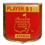 Gene Sarazens 1986 Masters Tournament Contestant Badge #91