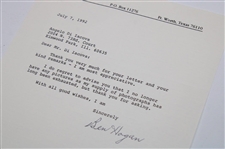 Ben Hogan Signed Letter On Personal Stationary Dated July 7, 1992 JSA ALOA