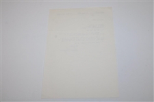 Ben Hogan Signed Letter On Personal Stationary Dated July 7, 1992 JSA ALOA