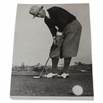 1929 Tommy Armour Putting at L. A. Open at Riviera B & W Press Photo