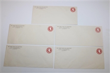 Ten (10) Vintage Pages Of New Jersey Golf Association Letterhead & (5) Five Unused Envelopes