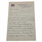 JH Taylor Signed 1934 Handwritten Letter From J. H. Taylor To 16-Year Old Bobby Locke from Scrapbook