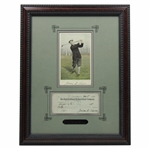 Jerome Travers Signed Check Display - Framed
