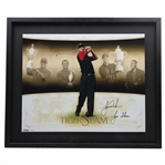 Tiger Woods Signed Tiger Slam Canvas Inscribed Tiger Slam LTD ED #14/25 UDA COA #BAJ79385