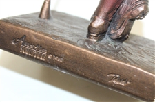Pair of Male and Lady Austin Sculpture Statues - Leaning on Clubs