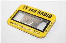 1975 Masters Tournament TV and Radio Badge - Jack Nicklaus Winner - John Derr Collection